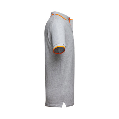 THC ROME. Men's Polo Shirt with contrast colour trim and buttons
